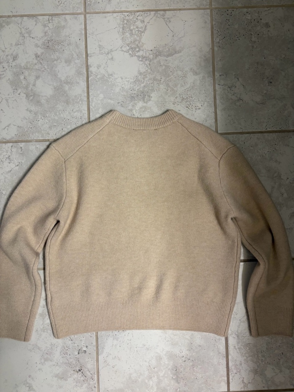 Zara | Wool Blend Crewneck Sweater in Cream | Sz XS (Fits like a S/M) - Picture 2 of 7
